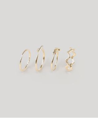 Kit-de-4-Aneis-Femininos--Love--Dourado-9160675-Dourado_1