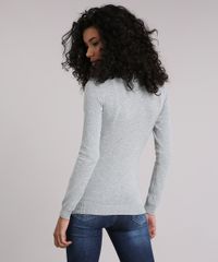 Sueter-Feminino-Basico-Manga-Longa-Decote-Redondo-Cinza-Mescla-Claro-8840374-Cinza_Mescla_Claro_2
