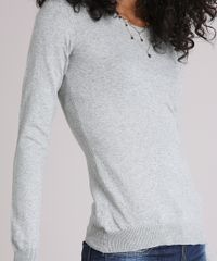 Sueter-Feminino-Basico-Manga-Longa-Decote-Redondo-Cinza-Mescla-Claro-8840374-Cinza_Mescla_Claro_4
