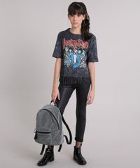 Blusa-Infantil--Rolling-Stones--Manga-Curta-Decote-Redondo-com-Franjas-de-Algodao---Sustentavel-Chumbo-9151544-Chumbo_3