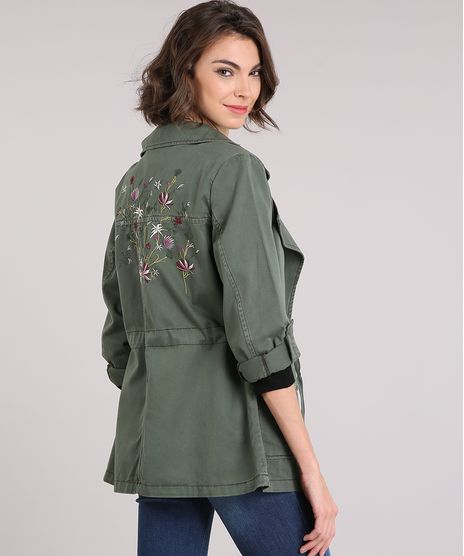 Parka-Feminina-com-Bolso-e-Bordado-Floral-Verde-Militar-8866641-Verde_Militar_1