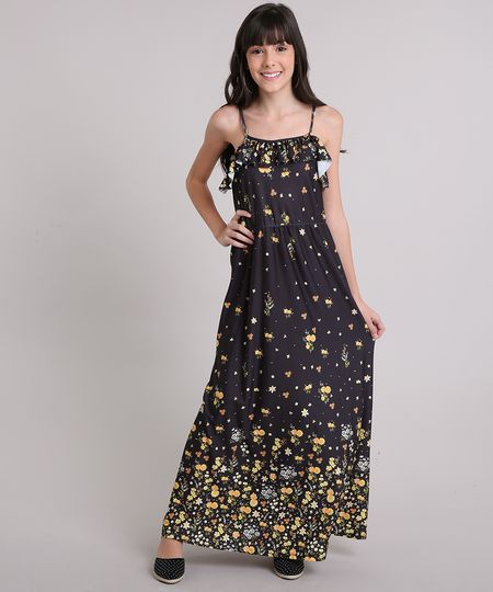 Vestido-Longo-Infantil-Estampado-Floral-com-Babado-com-Alcas-Fina-Preto-9146241-Preto_1 Vestido-Longo-Infantil-Estampado-Floral-com-Babado-com-Alcas-Fina-Preto-9146241-Preto_1