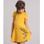 Vestido-Infantil-Evase-Texturizado-com-Flor-Manga-Curta-Decote-Redondo-Amarelo-9195751-Amarelo_1