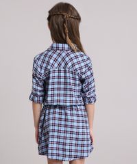 Vestido-Chemise-Xadrez-Manga-Longa-com-Cinto-Azul-Claro-9170668-Azul_Claro_2