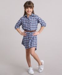 Vestido-Chemise-Xadrez-Manga-Longa-com-Cinto-Azul-Claro-9170668-Azul_Claro_3