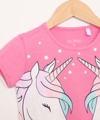 Blusa-Infantil-Manga-Curta-Unicornios--Don-t-Stop-Imagining--Rosa-Escuro-9952886-Rosa_Escuro_4