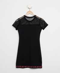 Vestido-Juvenil-Manga-Curta-com-Recorte-em-Tule-Preto-9974232-Preto_2