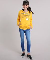 Blusao-Infantil-em-Moletom--California--Bordado-de-Paetes-com-Capuz--Amarelo-8830901-Amarelo_3