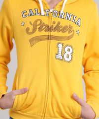 Blusao-Infantil-em-Moletom--California--Bordado-de-Paetes-com-Capuz--Amarelo-8830901-Amarelo_4