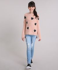 Sueter-Infantil-em-Trico-Felpudo-com-Coracoes-Bordado-Decote-Redondo-Manga-Longa-Rose-8862396-Rose_3