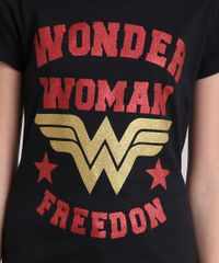 Blusa-Infantil-Mulher-Maravilha-Manga-Curta-Decote-Redondo-em-Algodao---Sustentavel-Preta-9199435-Preto_4