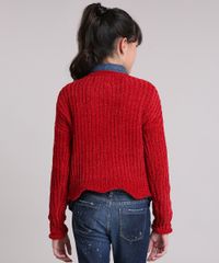 Sueter-Infantil-Chenille-Decote-Redondo-Manga-Longa-Vermelho-8863281-Vermelho_2