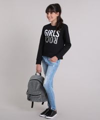 Blusao-Infantil-em-Moletom--Girls-Rock--com-Glitter-Decote-Redondo-Manga-Longa-Preto-9132918-Preto_3