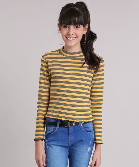 Blusa-Infantil-Cropped-Listrada-Gola-Alta-Manga-Longa-Amarelo-Escuro-9175390-Amarelo_Escuro_1 Blusa-Infantil-Cropped-Listrada-Gola-Alta-Manga-Longa-Amarelo-Escuro-9175390-Amarelo_Escuro_1