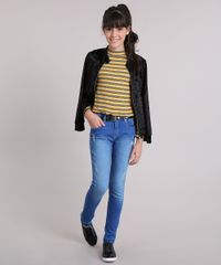 Blusa-Infantil-Cropped-Listrada-Gola-Alta-Manga-Longa-Amarelo-Escuro-9175390-Amarelo_Escuro_3