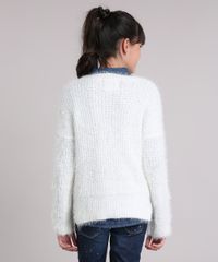 Sueter-Infantil-em-Trico-Felpudo-com-Estrela-Bordada-Decote-Redondo-Manga-Longa-Off-White-8862390-Off_White_2