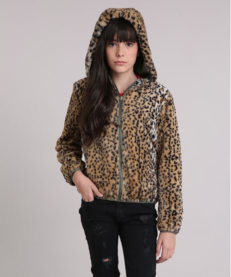 Jaqueta-Infantil-Dupla-Face-Pelo-com-Estampa-Animal-Print-e-Capuz-Verde-8962163-Verde_1