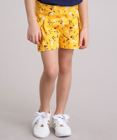 Short-Saia-Infantil-Estampada-Floral-Amarelo-8905780-Amarelo_1 Short-Saia-Infantil-Estampada-Floral-Amarelo-8905780-Amarelo_1