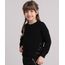Sueter-Infantil-em-Trico-com-Lace-up-Decote-Redondo-Manga-Longa-Preto-9140692-Preto_1
