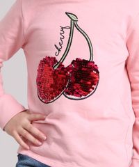 Blusao-Infantil-em-Moletom-Cereja-com-Paetes-Decote-Redondo-Manga-Longa-em-Algodao---Sustentavel-Rosa-9180364-Rosa_4