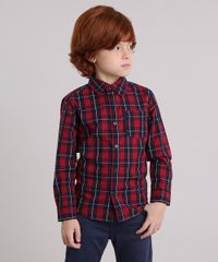 Camisa-Infantil-Xadrez-com-Bolso-Manga-Longa-Vermelha-8439899-Vermelho_1