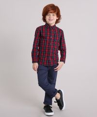 Camisa-Infantil-Xadrez-com-Bolso-Manga-Longa-Vermelha-8439899-Vermelho_3