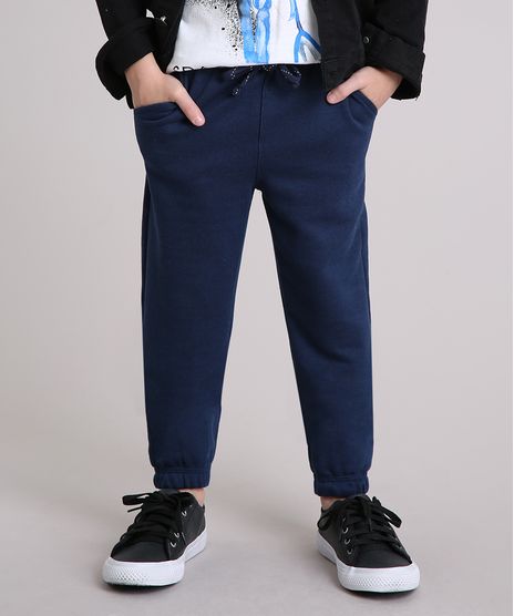 Calca-Infantil-em-Moletom-com-Bolsos-e-Elastico-na-Barra-Azul-Marinho-9200794-Azul_Marinho_1