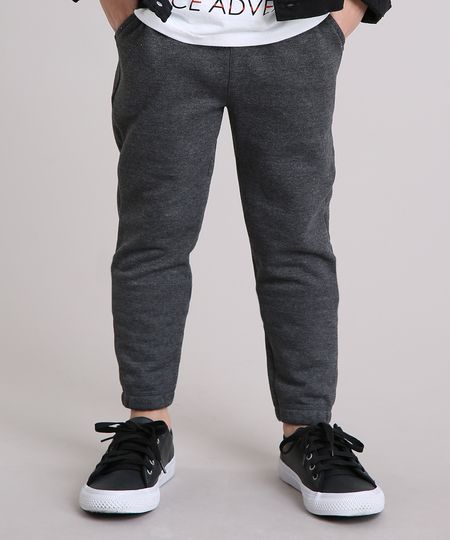 Calca-Infantil-em-Moletom-com-Bolsos-e-Elastico-na-Barra-Cinza-Mescla-Escuro-9200794-Cinza_Mescla_Escuro_1 Calca-Infantil-em-Moletom-com-Bolsos-e-Elastico-na-Barra-Cinza-Mescla-Escuro-9200794-Cinza_Mescla_Escuro_1