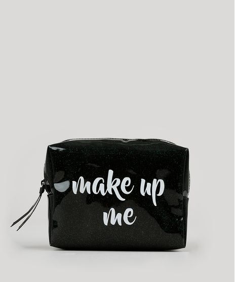 Necessaire-Feminina-com-Glitter--Make-Up-Me--Preta-8756182-Preto_1