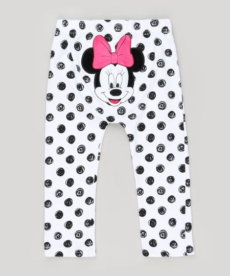 Calca-Infantil-Minnie-Estampada-de-Poa-em-Algodao---Sustentavel--Branca-8928788-Branco_1