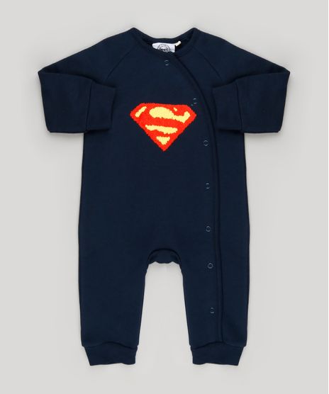 Macacao-Infantil-Super-Homem-em-Moletom-Manga-Longa-em-Algodao---Sustentavel-Azul-Marinho-8909792-Azul_Marinho_1
