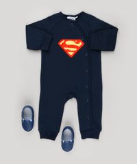 Macacao-Infantil-Super-Homem-em-Moletom-Manga-Longa-em-Algodao---Sustentavel-Azul-Marinho-8909792-Azul_Marinho_3