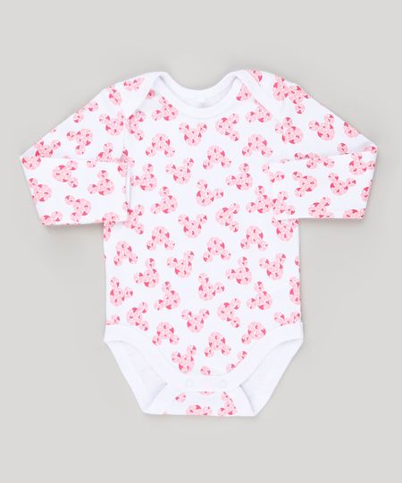 Body-Infantil-Estampado-Mickey-Coracao-Manga-Longa-Decote-Redondo-em-Algodao---Sustentavel-Branco-8920318-Branco_1