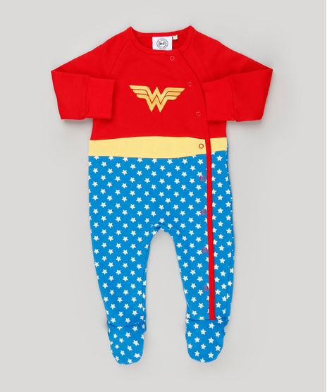 Macacao-Infantil-Mulher-Maravilha-em-Moletom-com-Estampa-de-Estrelas-em-Algodao---Sustentavel-Vermelho-8910645-Vermelho_1