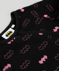 Macacao-Infantil-Batgirl-em-Moletom-Manga-Longa-em-Algodao---Sustentavel-Preto-8908894-Preto_4
