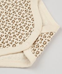 Body-Infantil-Estampado-Animal-Print-com-Bordado-Manga-Curta-Decote-Redondo-em-Algodao---Sustentavel-Bege-8934426-Bege_4