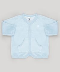 Cardigan-Infantil-em-Plush-Manga-Longa-com-Algodao---Sustentavel-Azul-Claro-8940816-Azul_Claro_1