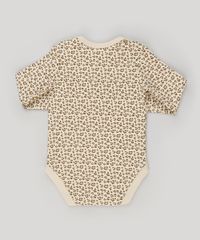 Body-Infantil-Estampado-Animal-Print-com-Bordado-Manga-Longa-Decote-Redondo-em-Algodao---Sustentavel-Bege-8934303-Bege_2