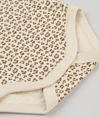 Body-Infantil-Estampado-Animal-Print-com-Bordado-Manga-Longa-Decote-Redondo-em-Algodao---Sustentavel-Bege-8934303-Bege_4