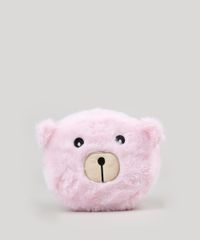 Necessaire-Feminina-Urso-com-Orelhinhas-em-Pelucia-Rosa-Claro-9117730-Rosa_Claro_1