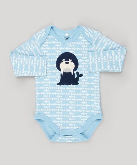 Body-Infantil-Estampado-Leao-Marinho-Manga-Longa-Gola-Redonda-em-Algodao---Sustentavel-Azul-Claro-8934394-Azul_Claro_1