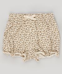 Short-Infantil-Estampado-Animal-Print-em-Algodao---Sustentavel-Bege-8934324-Bege_2