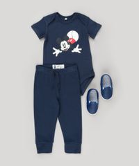 Body-Infantil-Mickey-Mouse-Manga-Curta-Decote-Redondo-em-Algodao---Sustentavel-Azul-Marinho-8921687-Azul_Marinho_3