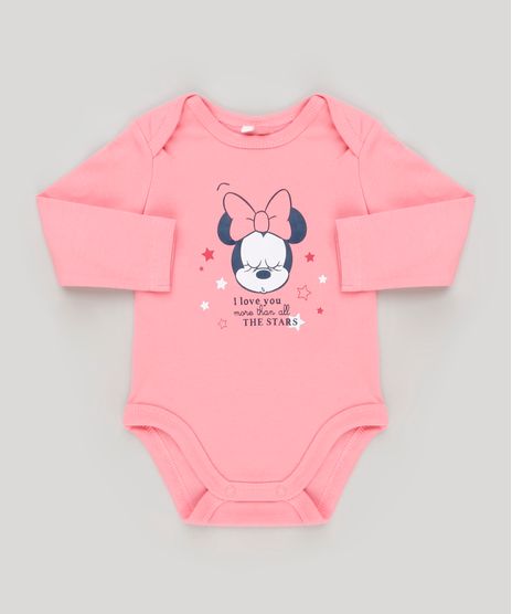 Body-Infantil-Minnie-Manga-Longa-Decote-Redondo-em-Algodao---Sustentavel-Rosa-8920317-Rosa_1