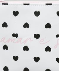 Necessaire-Feminina-Estampada-com-Coracoes--Amar-E-Somar--Branca-9029885-Branco_3