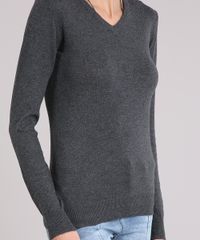 Sueter-Feminino-Basico-Manga-Longa-Decote-V-Cinza-Mescla-Escuro-8839985-Cinza_Mescla_Escuro_4 Sueter-Feminino-Basico-Manga-Longa-Decote-V-Cinza-Mescla-Escuro-8839985-Cinza_Mescla_Escuro_4