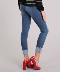 Calca-Jeans-Feminina-Cigarrete-com-Barra-Dobrada-Cintura-Alta-Azul-Medio-9133697-Azul_Medio_2