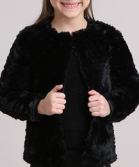 Casaco-Infantil-de-Pelo-Decote-Redondo-Manga-Longa-Preto-8906021-Preto_4