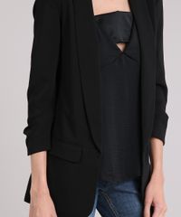 Blazer-Feminino-Longo-Boyfriend-com-Franzido-na-Manga-Preto-8915813-Preto_4