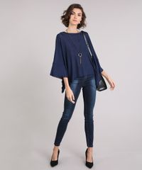 Blusa-Feminina-Ampla-Canelada-Manga-Morcego-Curta-Decote-Redondo-Azul-Marinho-9145034-Azul_Marinho_3